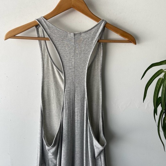 Samantha Eng Jumpsuit Womens Medium Grey Button Front Casual Lounge Knit - Picture 7 of 8